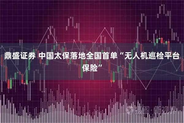 鼎盛证券 中国太保落地全国首单“无人机巡检平台保险”